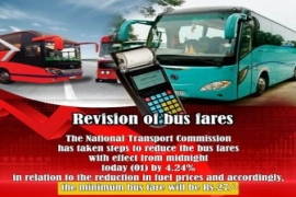 Revision of Bus Fares